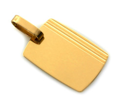 Elegancka złota blaszka 585 do personalizacji z gładkim wykończeniem 14k