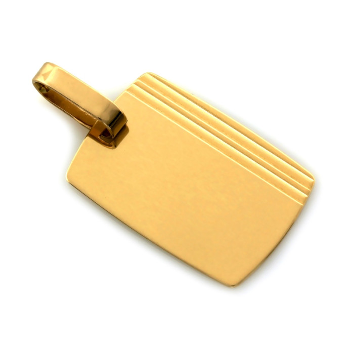 Elegancka złota blaszka 585 do personalizacji z gładkim wykończeniem 14k Elegancka złota blaszka 585 do personalizacji z gładkim wykończeniem 14k