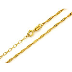 Klasyczny złoty łańcuszek 375 splot singapur szerokość 1.1mm długość 45cm 9k