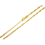 Klasyczny złoty łańcuszek 375 splot singapur szerokość 1.1mm długość 45cm 9k