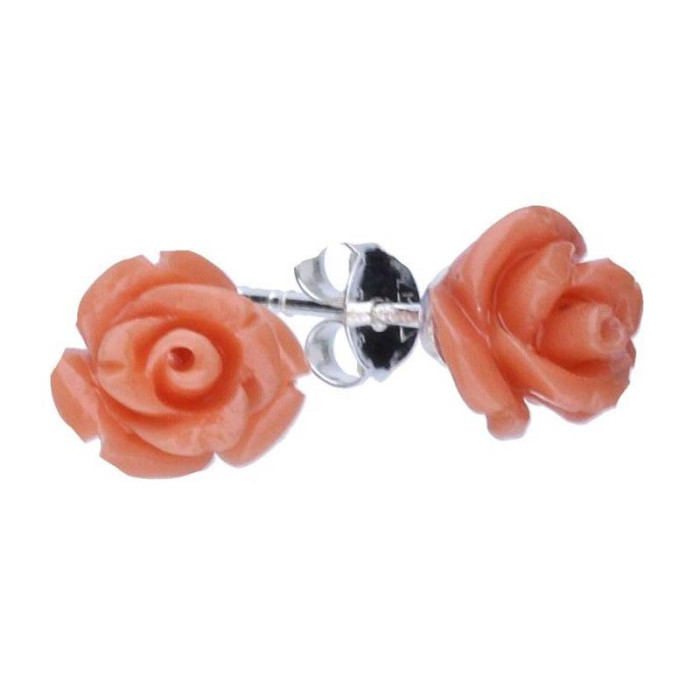 Srebrne kolczyki 925 czerwone roże 1,30g Srebrne kolczyki 925 czerwone roże 1,30g