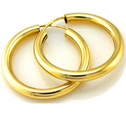 Duże złote kolczyki 585 koła na szarnirach średnica 40mm 14k