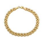 Okazała złota bransoletka 585 z dmuchanych elementów długość 19cm błyszcząca 14k