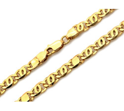 Masywny męski złoty łańcuch 585 tygrysie oko w długości 50-55cm 14k s