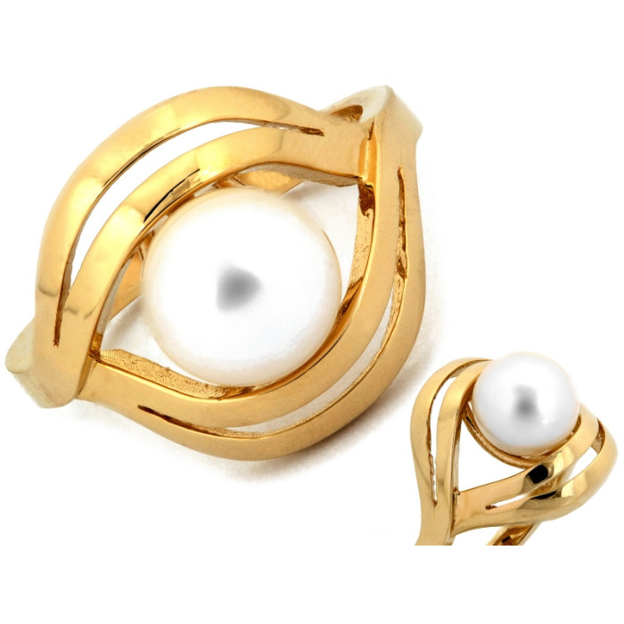 Złoty pierścionek 585 z naturalną perłą klasyczny elegancki ponadczasowy 14k Złoty pierścionek 585 z naturalną perłą klasyczny elegancki ponadczasowy 14k