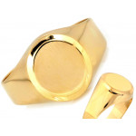 Klasyczny złoty sygnet 585 gładki okrągły uniwersalny unisex 14k