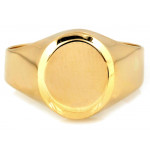 Klasyczny złoty sygnet 585 gładki okrągły uniwersalny unisex 14k