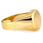 Klasyczny złoty sygnet 585 gładki okrągły uniwersalny unisex 14k