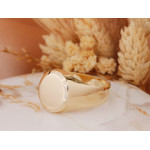 Klasyczny złoty sygnet 585 gładki okrągły uniwersalny unisex 14k