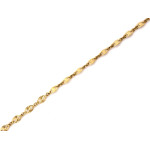Złota bransoletka 375 z owalnych frezowanych elementów, długość 19cm 9k