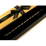 Złota bransoletka 375 elementowa z połączonych blaszek długość 19cm 9k
