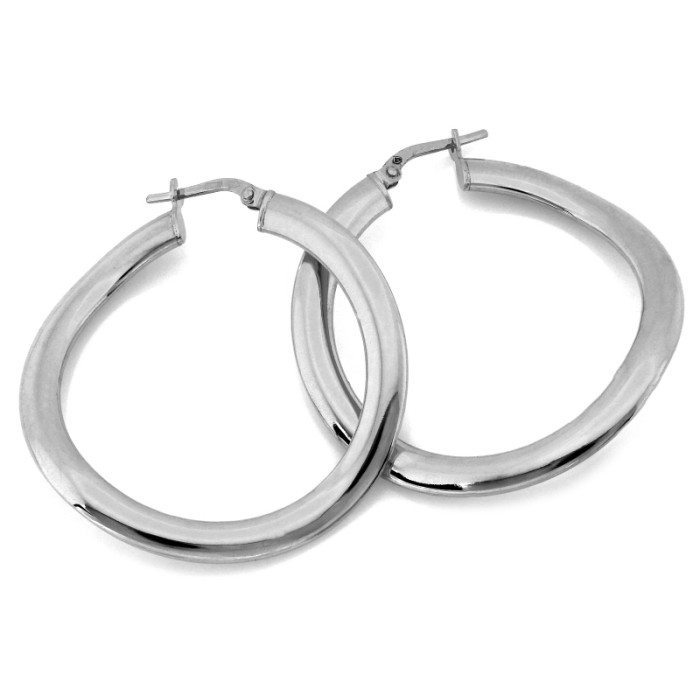 Klasyczne srebrne kolczyki 925 koła angielskie z oryginalnym wzorem 40mm Klasyczne srebrne kolczyki 925 koła angielskie z oryginalnym wzorem 40mm
