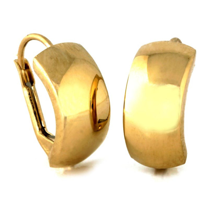Złote kolczyki 585 ELEGANCKIE GŁADKIE 1,68g Złote kolczyki 585 ELEGANCKIE GŁADKIE 1,68g