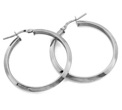 Modne srebrne kolczyki 925 koła o średnicy 38mm