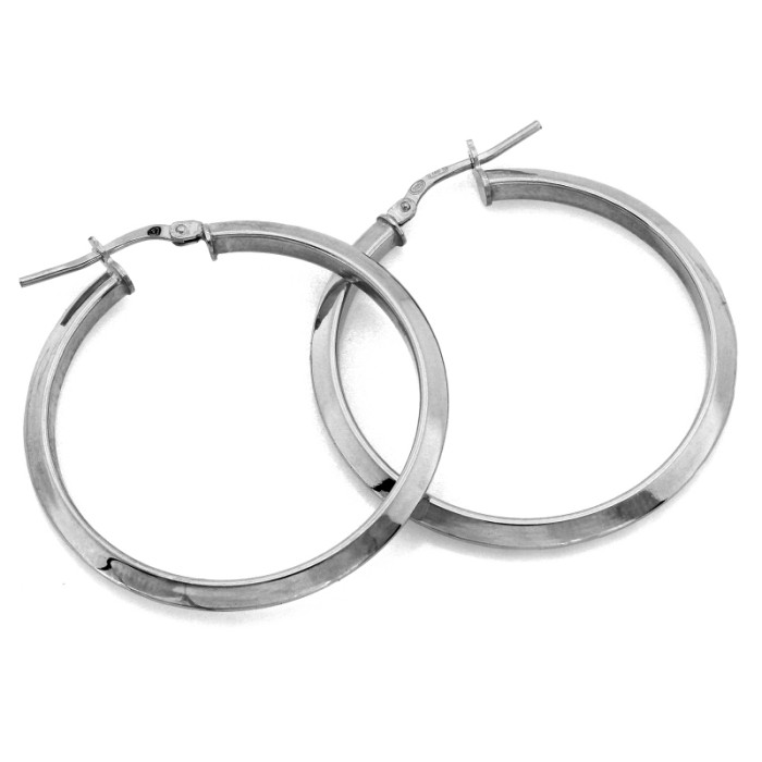 Modne srebrne kolczyki 925 koła o średnicy 38mm Modne srebrne kolczyki 925 koła o średnicy 38mm