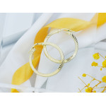 Efektowne srebrne kolczyki 925 pozłacane koła zdobione 32mm