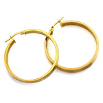 Efektowne srebrne kolczyki 925 koła pozłacane średnica 38mm