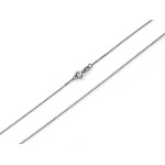 Klasyczny srebrny łańcuszek 925 splot kostka szerokość 1mm długość 45cm