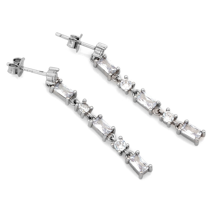Eleganckie srebrne kolczyki 925 długie wiszące Eleganckie srebrne kolczyki 925 długie wiszące