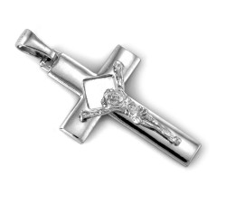 Srebrny krzyżyk 925 klasyczny zawieszka religijna