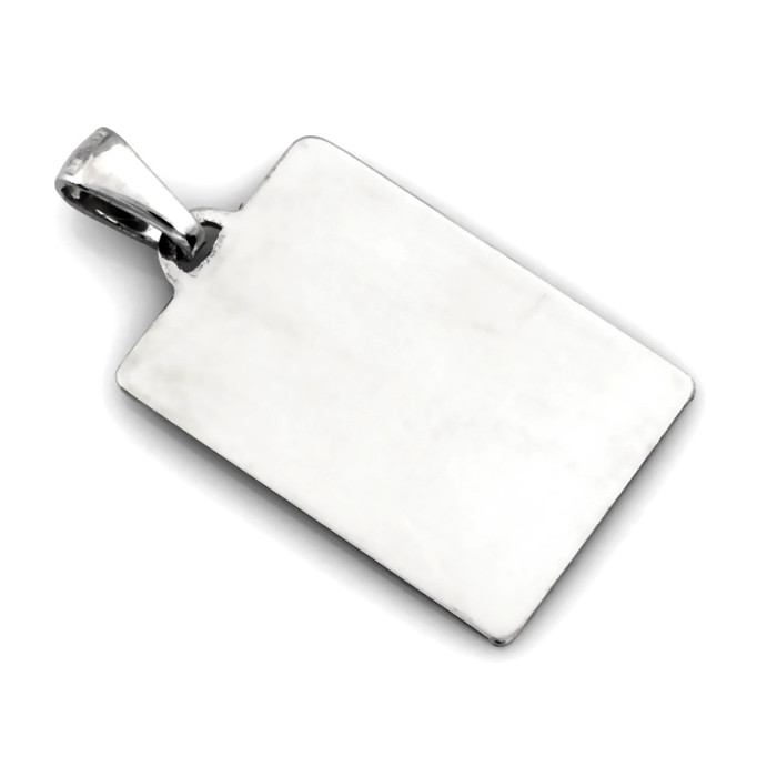 Elegancka srebrna zawieszka 925 prostokątna blaszka do grawerowania Elegancka srebrna zawieszka 925 prostokątna blaszka do grawerowania