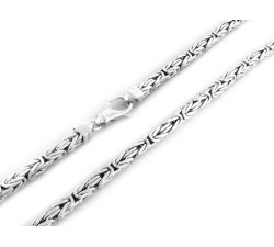 Masywny srebrny łańcuszek męski 925 w splocie królewskim o długości 60cm