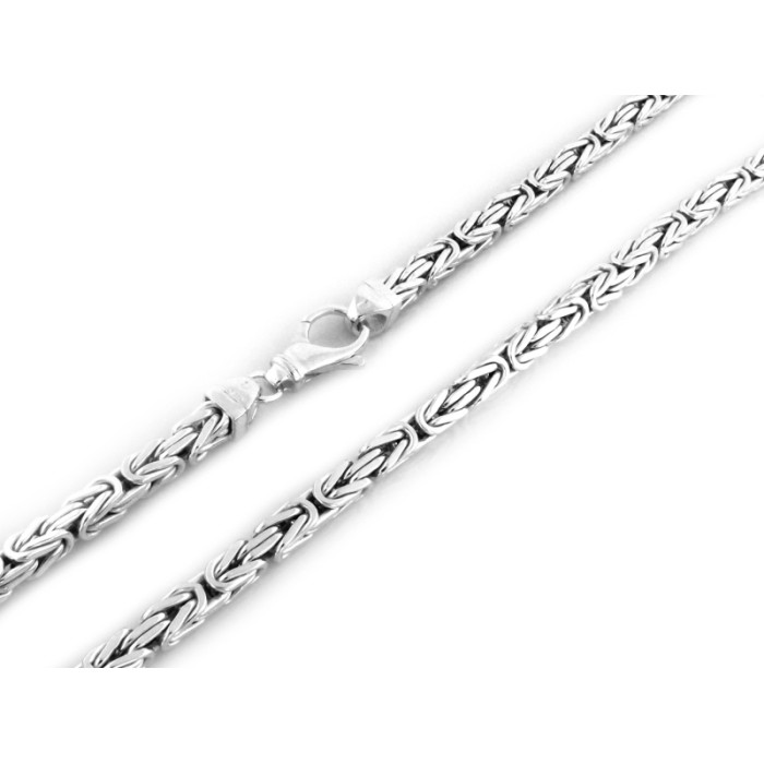 Masywny srebrny łańcuszek męski 925 w splocie królewskim o długości 60cm Masywny srebrny łańcuszek męski 925 w splocie królewskim o długości 60cm