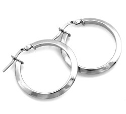 Srebrne kolczyki 925 koła okrągłe 28mm klasyczne minimalistyczne nowoczesne