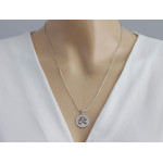 Stylowa srebrna zawieszka 925 znak zodiaku waga z symbolicznym wzorem