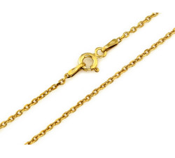 Pozłacany srebrny łańcuszek 925 splot ankier szerokość 1.2mm