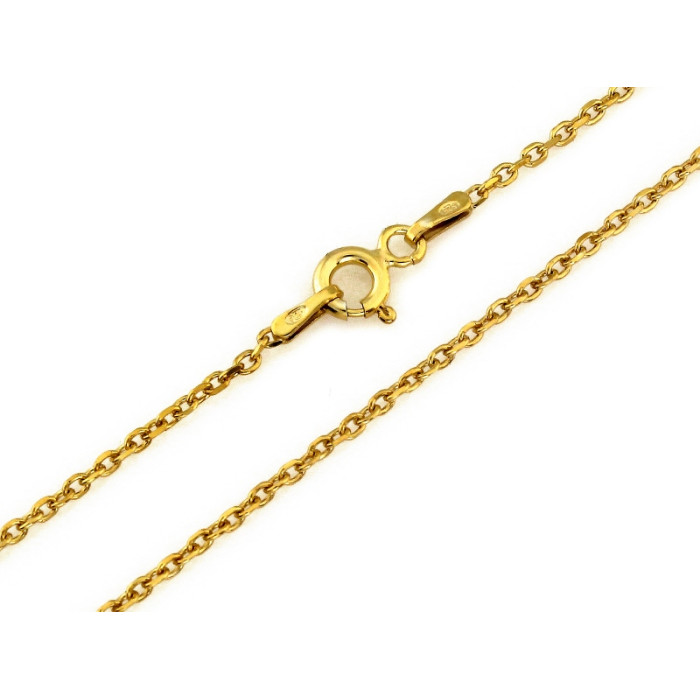 Pozłacany srebrny łańcuszek 925 splot ankier szerokość 1.2mm Pozłacany srebrny łańcuszek 925 splot ankier szerokość 1.2mm