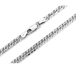 Srebrny łańcuch 925 męski gruby splot rombo 5.5mm elegancki masywny