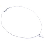 Elegancki srebrny naszyjnik 925 z krzyżykiem długości 45cm