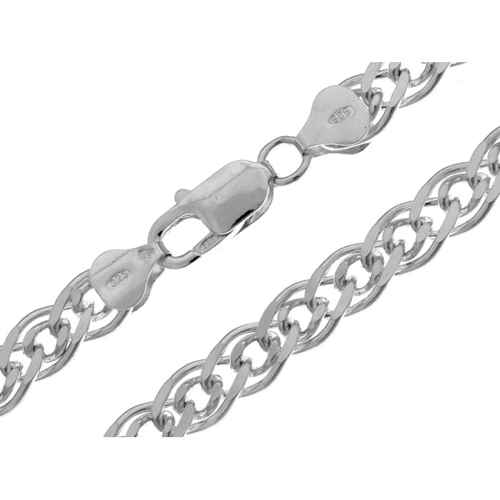 Masywny srebrny łańcuch 925 męski gruby oryginalny splot szerokość 7.4mm Masywny srebrny łańcuch 925 męski gruby oryginalny splot szerokość 7.4mm