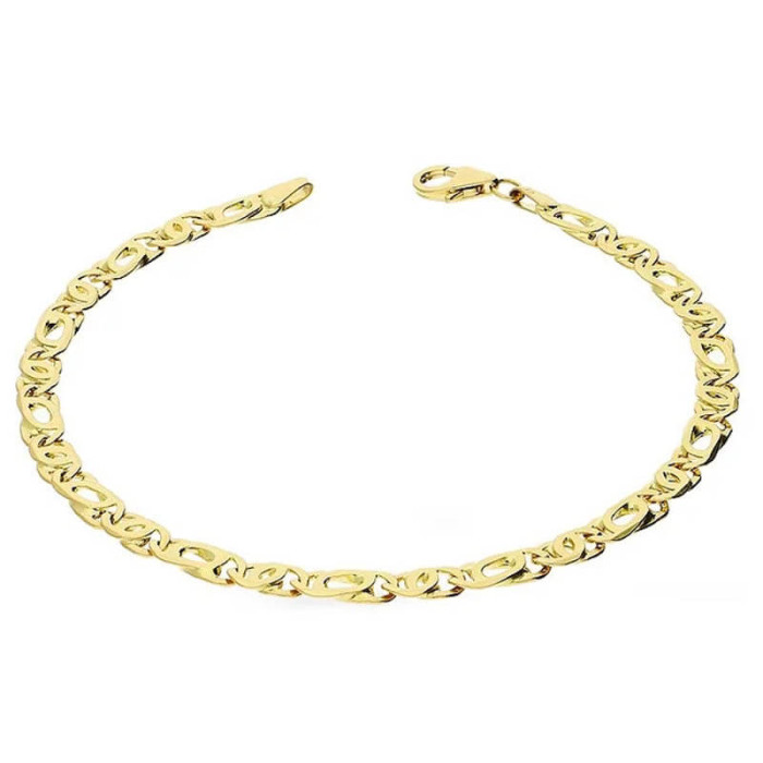 Złota bransoletka męska 585 łańcuszkowa elegancka błyszcząca fantazyjna Złota bransoletka męska 585 łańcuszkowa elegancka błyszcząca fantazyjna