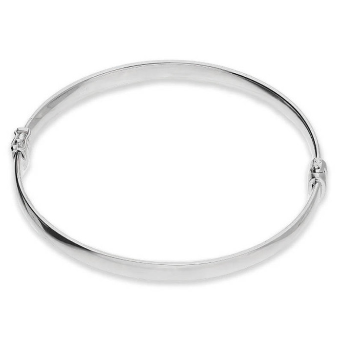 Srebrna bransoletka 925 bangle sztywna gładka okrągła Srebrna bransoletka 925 bangle sztywna gładka okrągła