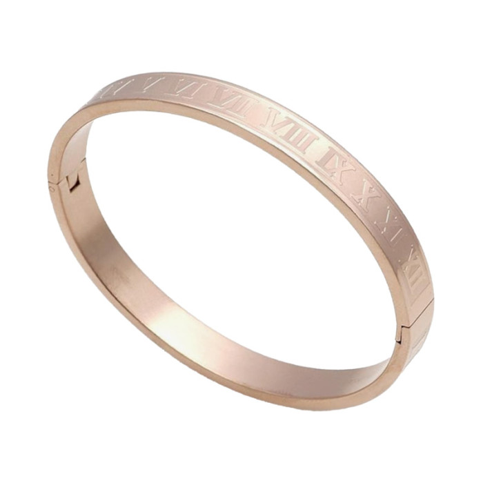 Efektowna bransoletka z cyframi rzymski sztywna modna bangle Efektowna bransoletka z cyframi rzymski sztywna modna bangle