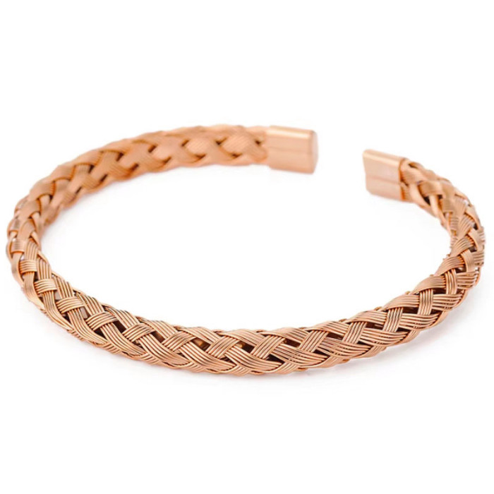 Elegancka bransoletka sztywna pleciona bangle dla kobiet i mężczyzn Elegancka bransoletka sztywna pleciona bangle dla kobiet i mężczyzn