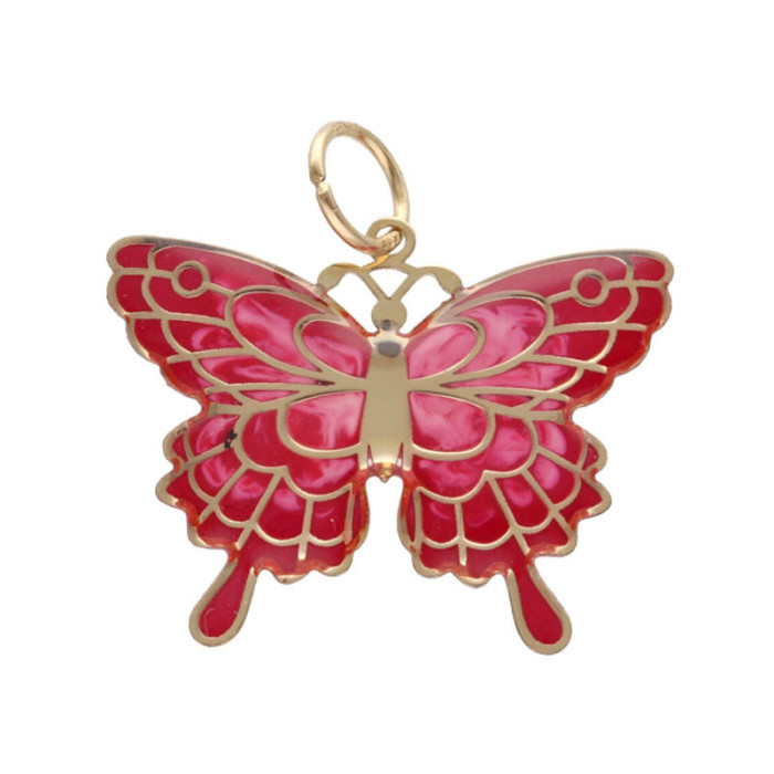 Złota zawieszka 585 różowy motyl 0,87 g Złota zawieszka 585 różowy motyl 0,87 g