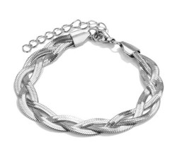 Bransoletka przeplatana żmijka pleciony snake