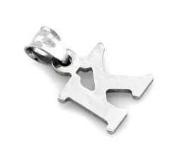 Srebrna zawieszka 925 literka K stylowy wisiorek minimalistyczny design