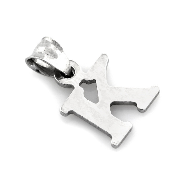 Srebrna zawieszka 925 literka K stylowy wisiorek minimalistyczny design