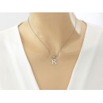 Srebrna zawieszka 925 literka K stylowy wisiorek minimalistyczny design