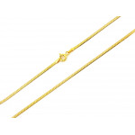 Srebrny łańcuszek 925 pozłacany płaski splot taśmowy elegancki 45cm