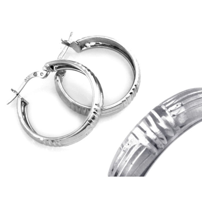 Eleganckie srebrne kolczyki 925 koła szerokie 25mm z angielskim zapięciem Eleganckie srebrne kolczyki 925 koła szerokie 25mm z angielskim zapięciem