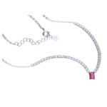 Srebrny naszyjnik 925 elegancki z cyrkoniami 5,00g