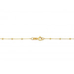 Elegancki złoty naszyjnik 585 z dekoracyjnymi kulkami długości 45cm 14k