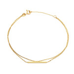 Złota bransoletka 585 podwójna łańcuszkowa elegancka klasyczna 20cm 14k