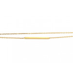 Złota bransoletka 585 podwójna łańcuszkowa elegancka klasyczna 20cm 14k