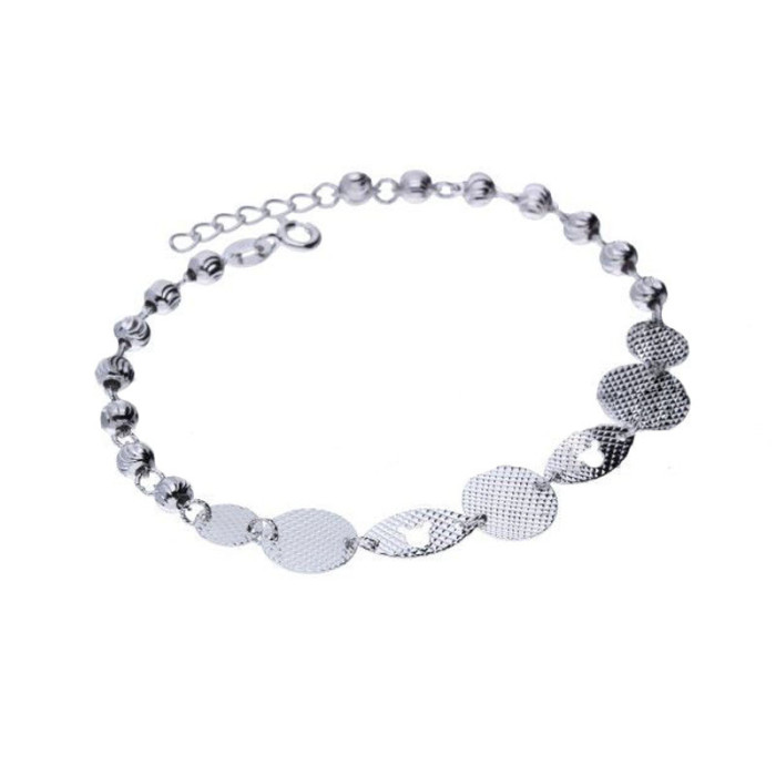 Srebrna bransoletka 925 diamentowana blaszki 3,82g Srebrna bransoletka 925 diamentowana blaszki 3,82g